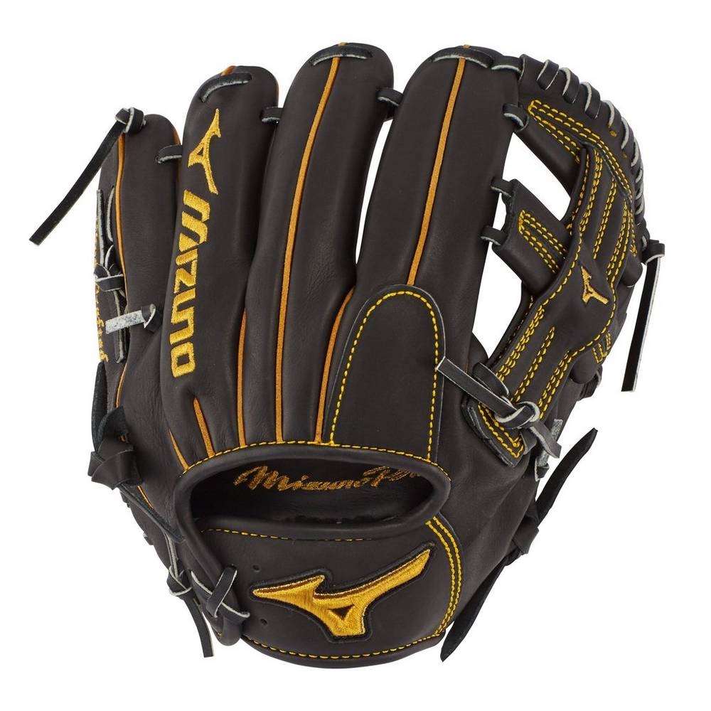 Mens Mizuno Pro Infield 11.5" - Regular Pocket Baseball Gloves Black Philippines (UZSJFA931)